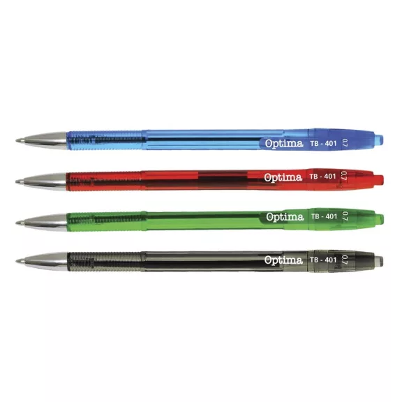 Golyóstoll OPTIMA nyomógombos TB 401 0,7 mm kék Golyóstoll OPTIMA nyomógombos TB 401 0,7 mm kék