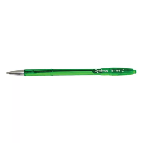 Golyóstoll OPTIMA nyomógombos TB 401 0,7 mm zöld Golyóstoll OPTIMA nyomógombos TB 401 0,7 mm zöld