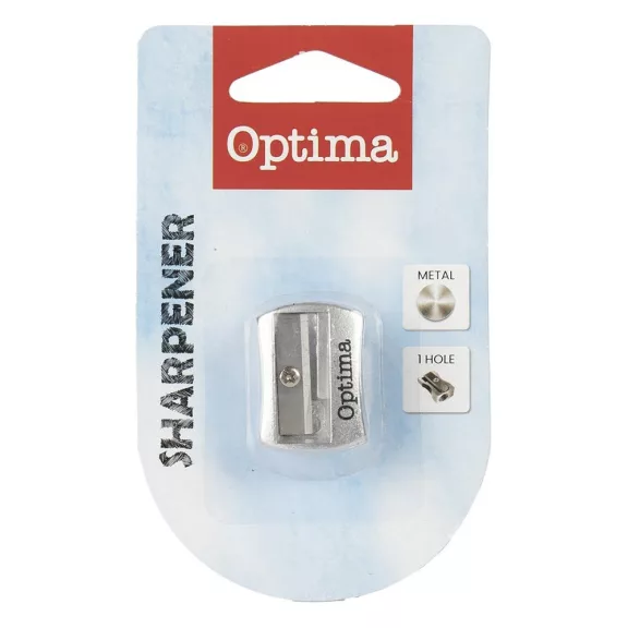 Hegyező OPTIMA fém 1 lyukú 1db/bliszter Hegyező OPTIMA fém 1 lyukú 1db/bliszter