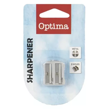   Hegyező OPTIMA fém bordázott fogórész 2 lyukú 1db/bliszter