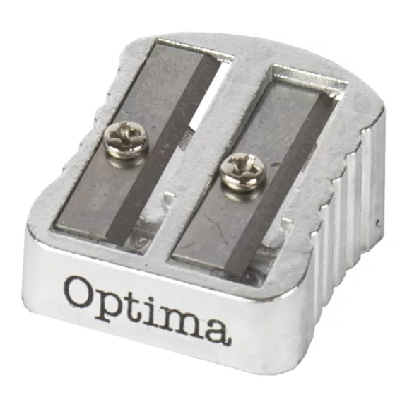 Hegyező OPTIMA fém bordázott fogórész 2 lyukú 1db/bliszter Hegyező OPTIMA fém bordázott fogórész 2 lyukú 1db/bliszter