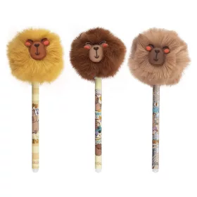   Golyóstoll COLORINO radírozható Pom Pom Capybara kupakos 0,5 mm kék írásszín