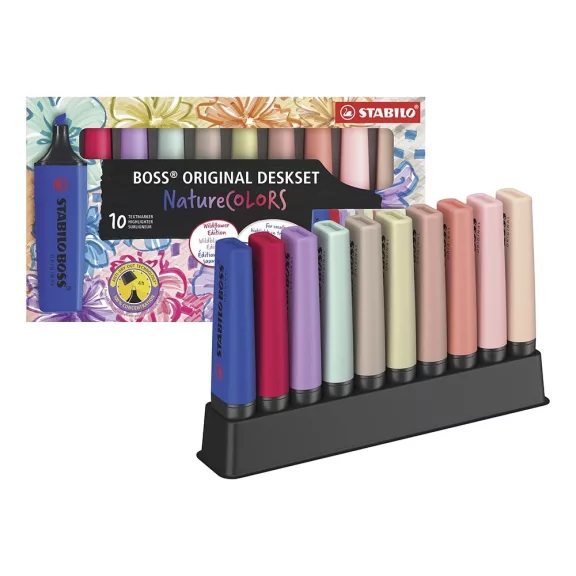 Szövegkiemelő készlet STABILO Boss NatureColors Wildflowers 10 darabos Szövegkiemelő készlet STABILO Boss NatureColors Wildflowers 10 darabos