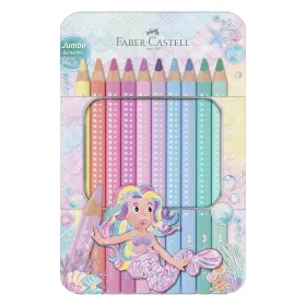   Színes ceruza FABER-CASTELL Sparkle jumbo fém dobozos 10 darabos
