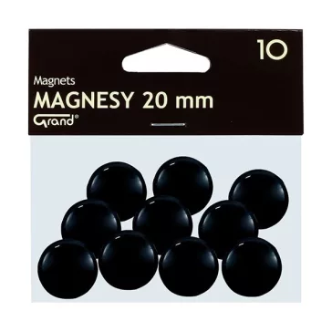 Táblamágnes GRAND 20mm fekete 10 darabos