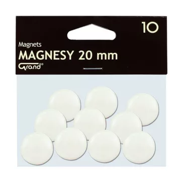 Táblamágnes GRAND 20mm fehér 10 darabos
