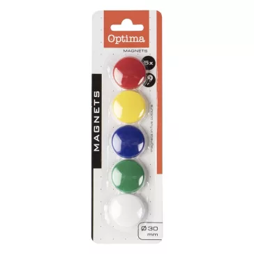 Táblamágnes OPTIMA 25mm 5 darabos vegyes színű