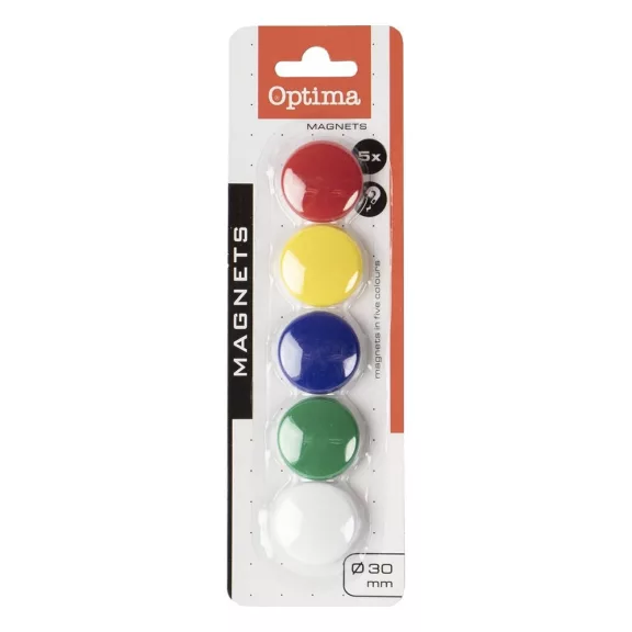 Táblamágnes OPTIMA 25mm 5 darabos vegyes színű Táblamágnes OPTIMA 25mm 5 darabos vegyes színű