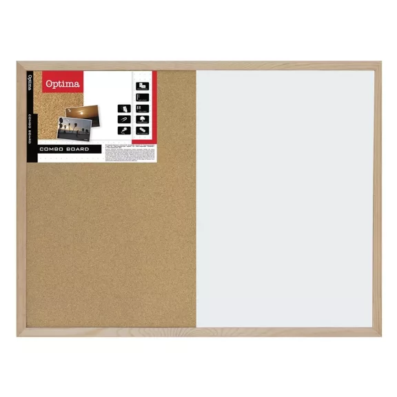 Kombitábla OPTIMA parafa mágneses fakeret 30x40 cm Kombitábla OPTIMA parafa mágneses fakeret 30x40 cm