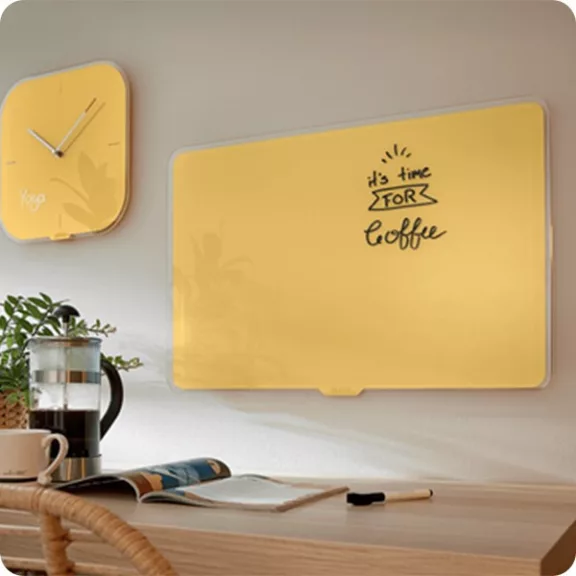 Üvegtábla LEITZ Cosy mágneses 60x40 cm melegsárga Üvegtábla LEITZ Cosy mágneses 60x40 cm melegsárga