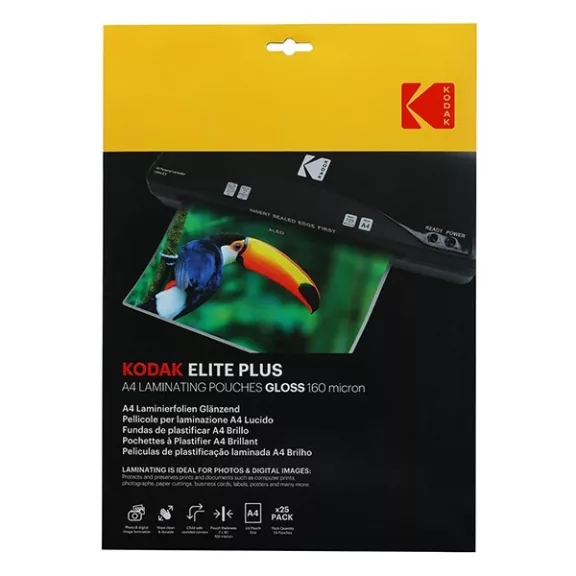 Lamináló fólia KODAK A/4 160 mikron fényes 25 lapos Lamináló fólia KODAK A/4 160 mikron fényes 25 lapos