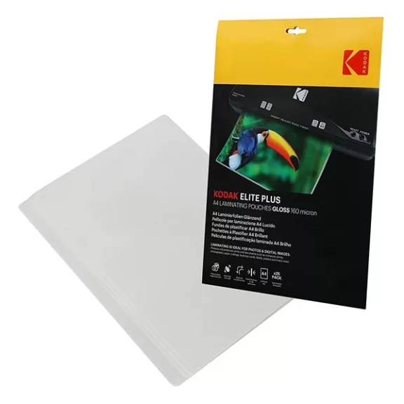 Lamináló fólia KODAK A/4 160 mikron fényes 25 lapos Lamináló fólia KODAK A/4 160 mikron fényes 25 lapos