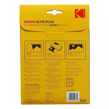 Lamináló fólia KODAK A/6 160 mikron fényes 25 lapos