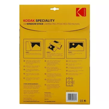  Lamináló fólia KODAK A/4 150 mikron üvegre tapadó 10 lapos