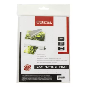 Lamináló fólia OPTIMA A/5 80 mikron fényes 25/csom