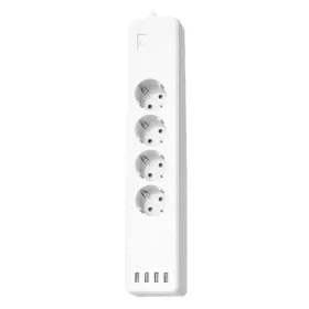   Kábel hosszabbító HAMA 4 aljzat + 4xUSB-A 1,7m túlfeszültség védett okos WIFI fehér
