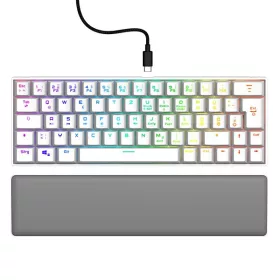   Billentyűzet vezetékes URAGE Exodus 760TKL mechanikus Red switch RGB fehér