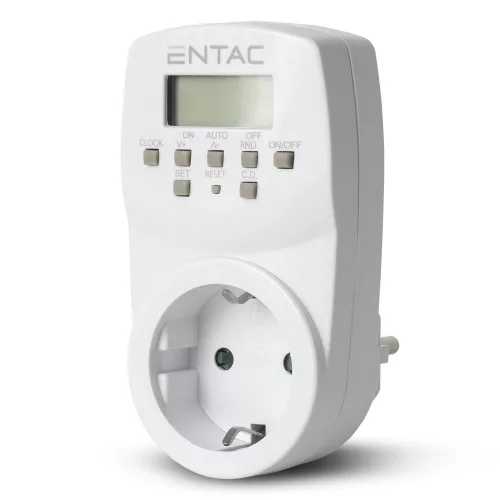 Időkapcsoló ENTAC digitális programozható IP20