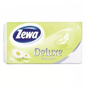Papírzsebkendő ZEWA Deluxe 3 rétegű 90 darabos Camomile