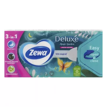   Papírzsebkendő ZEWA Deluxe 3 rétegű 90 darabos Limited Edition