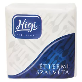 Szalvéta HIGI éttermi-gastro fehér 1 rétegű 600 lapos