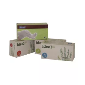   - Gumikesztyű egyszer használatos latex púderes fehér M 8 100 darabos