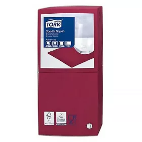   Szalvéta TORK Advanced 18769 2 rétegű 24X24 cm 1/4 hajtogatott bordó