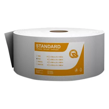   Toalettpapír FORTUNA Standard Jumbo midi 23 cm 2 rétegű 180 m fehér 6 tekercs/csomag
