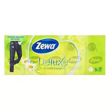   Papírzsebkendő ZEWA Delux 3 rétegű 10x10 darabos Camomile