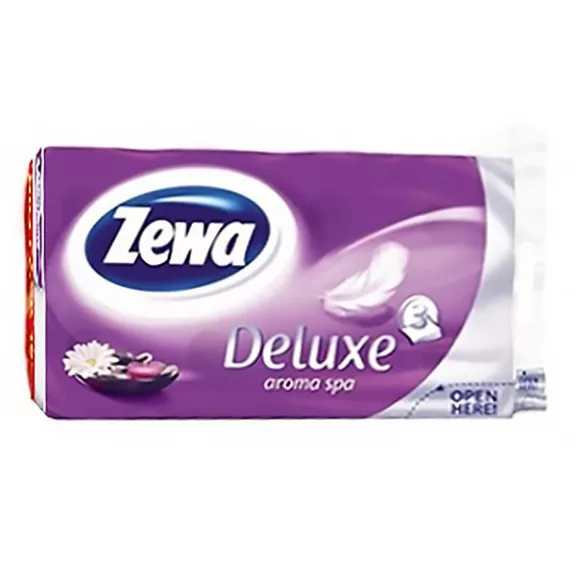 Toalettpapír ZEWA Deluxe Levendula 3 rétegű 16 tekercses Toalettpapír ZEWA Deluxe Levendula 3 rétegű 16 tekercses