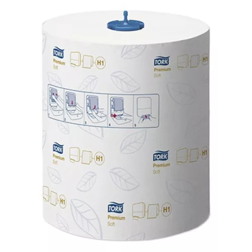 Kéztörlő tekercses TORK Matic Soft Prémium H1 fehér 2 rétegű
