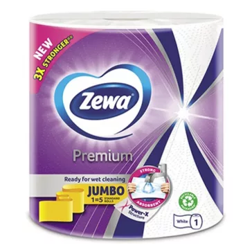   Kéztörlő tekercses háztartási ZEWA Premium Jumbo 230 lap 1 tekercses 3 rétegű