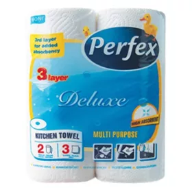   Kéztörlő tekercses háztartási PERFEX Boni 2 tekrecses 3 rétegű