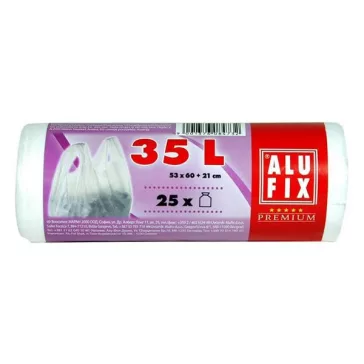 Szemeteszsák ALUFIX 35L húzófüles 11 mikronos 25 darabos