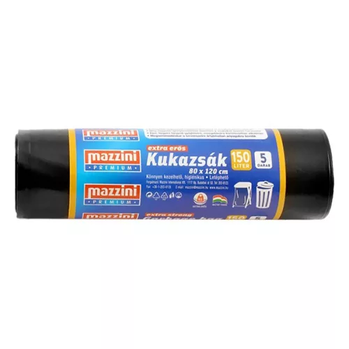 Szemeteszsák MAZZINI 150L Premium extra erős 5 darabos