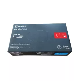   - Gumikesztyű egyszer használatos nitril púdermentes fekete L 9 100 darabos