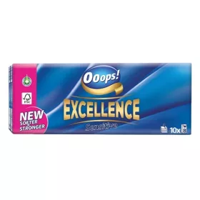   Papírzsebkendő Ooops! Excellence Sensitive 4 rétegű 10x8 darabos
