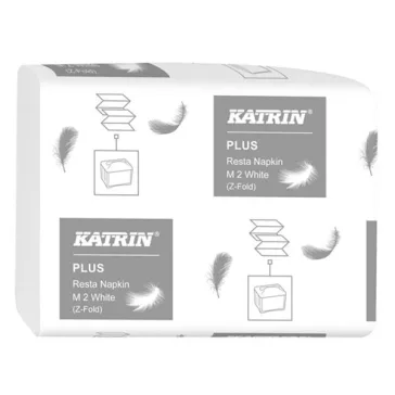   Szalvéta KATRIN M2 2 rétegű 25,5x15,5 cm 140 lapos hófehér 21 csomag/karton
