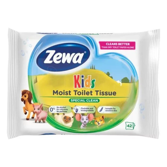 Nedves toalettpapír ZEWA Kids 42 darabos Nedves toalettpapír ZEWA Kids 42 darabos