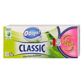   Papírzsebkendő OOOPS! Classic Aloe Vera 3 rétegű 90 darabos