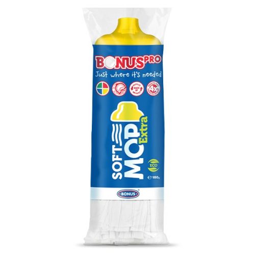 Felmosó pótfej BONUS SoftMop extra HoReCa HACCP 160 g sárga