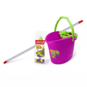   Felmosó szett BONUS lila-zöld vödör 18L+130cm alukróm nyél + micromop pótfej