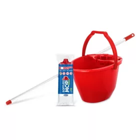   Felmosó szett BONUS extra vödör 11L+ 120cm nyél + softmop pótfej piros