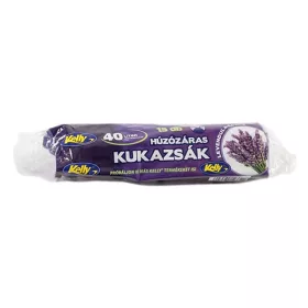   Szemeteszsák KELLY illatosított levendula húzózáras 50x60 cm 40L 15 darabos