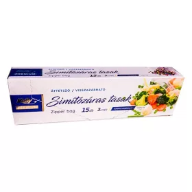   Uzsonnás és hűtőtasak KELLY simítózáras 23x32 cm 3L 15 darabos