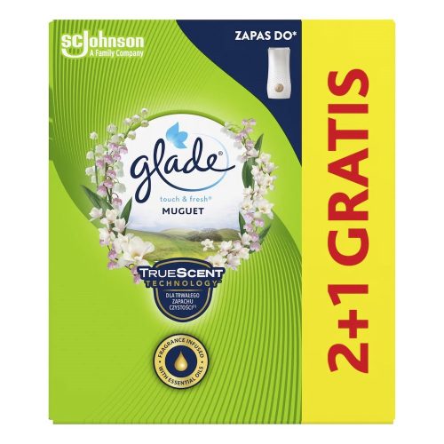 Légfrissítő utántöltő GLADE Touch & Fresh 2+1 gyöngyvirág 30 ml