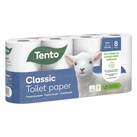 Toalettpapír TENTO Classic fehér 8 tekercses 3 rétegű