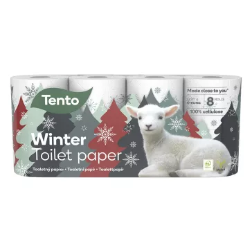   Toalettpapír TENTO Winter/Summer mintás 3 rétegű 8 tekercses
