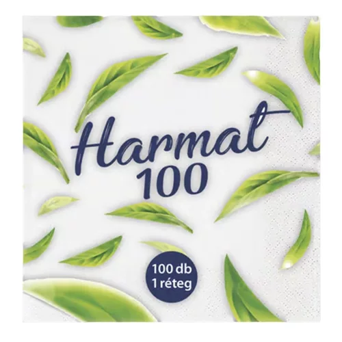 Szalvéta PISZKE Harmat 1 rétegű 30x30 cm 1/4 hajtogatott 100 lapos fehér