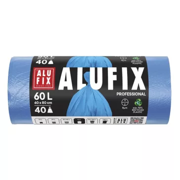 Szemeteszsák ALUFIX 60L kék HDPE 60x80 cm 40 darabos